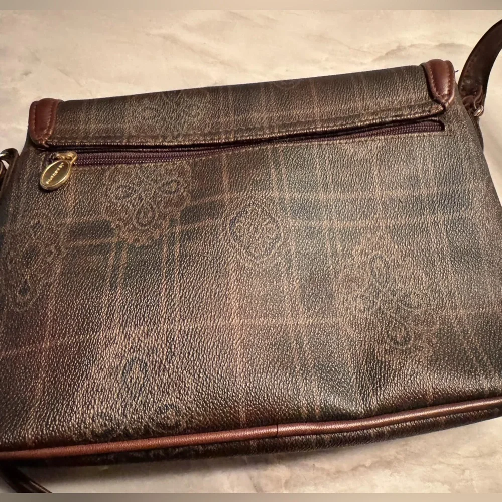 Liz Claiborne Elegant Brown Leather Bag 11x7in